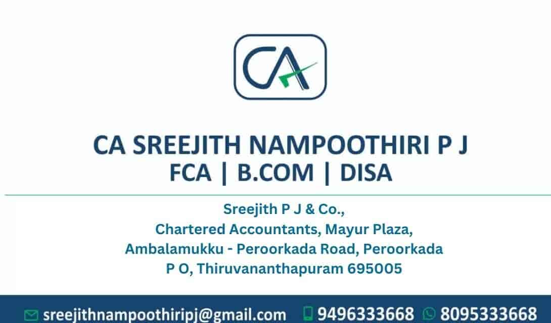 Sreejith P J & Co. Chartered Accountants