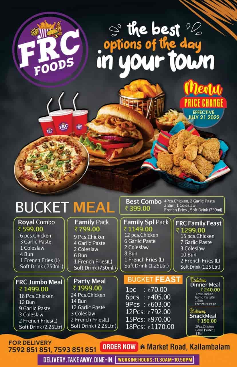 Frc Foods in Kallambalam Thiruvananthapuram Best Restaurants near me in Thiruvananthapuram Justdial