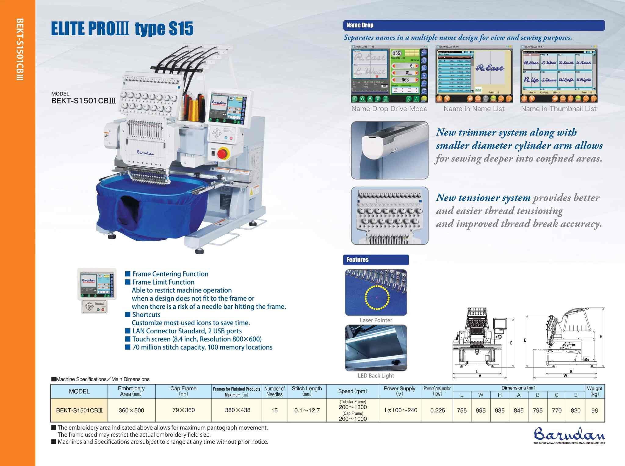 Top Barudan Embroidery Machine Dealers in Tirupur North Best Barudan