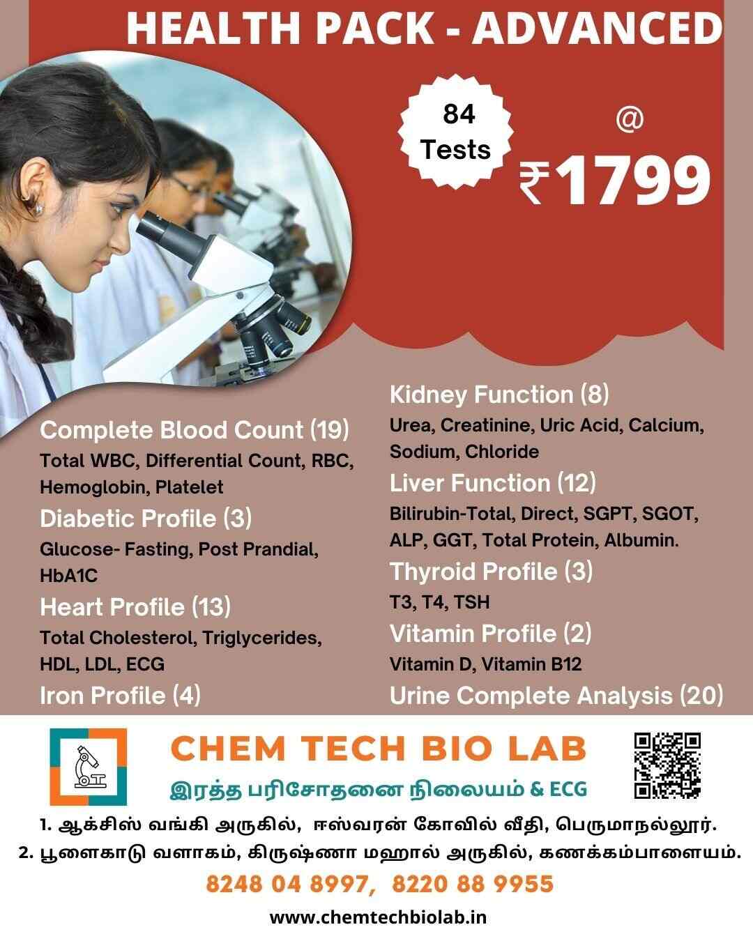 Chem Tech Bio Lab in Near to Axis Bank,Tirupur Best Diagnostic