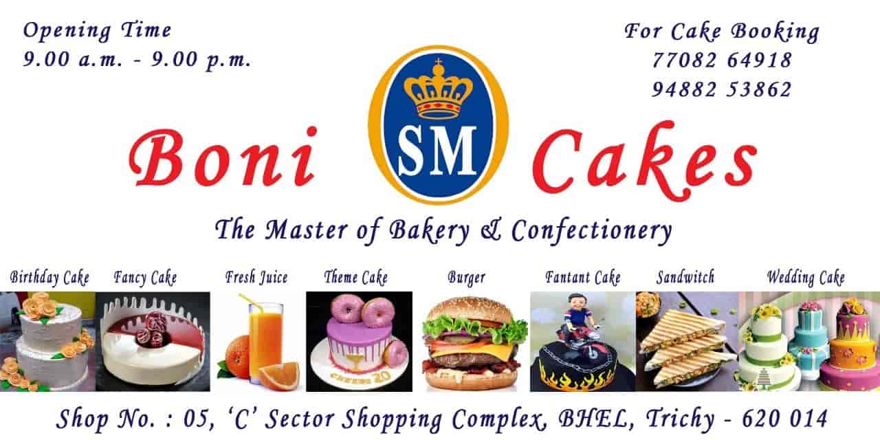SM BONI CAKES in BHEL,Trichy Best Cake Delivery Services in Trichy
