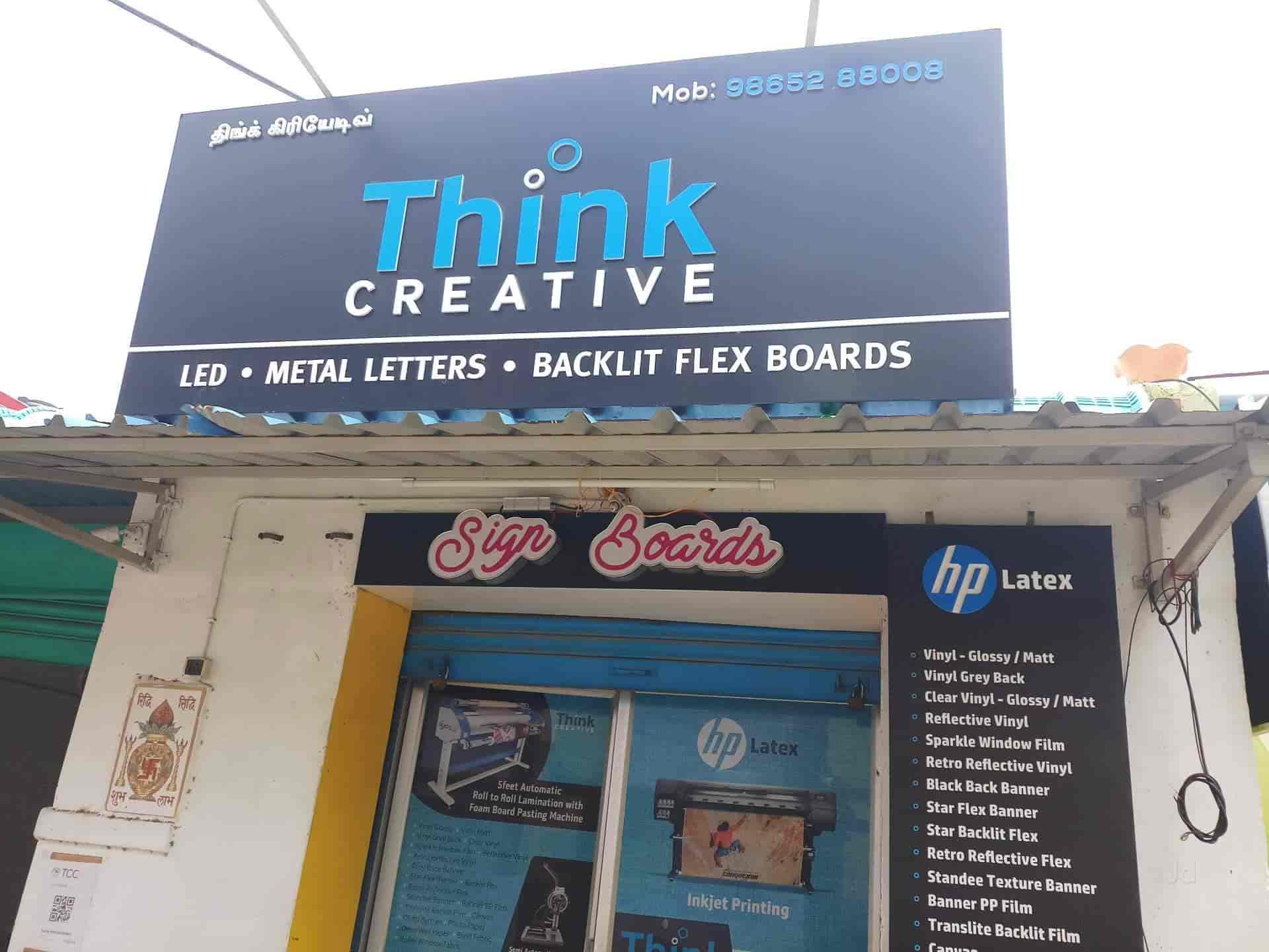Think Creative in Woriyur,Trichy Best Vinyl Glow Sign Board Dealers