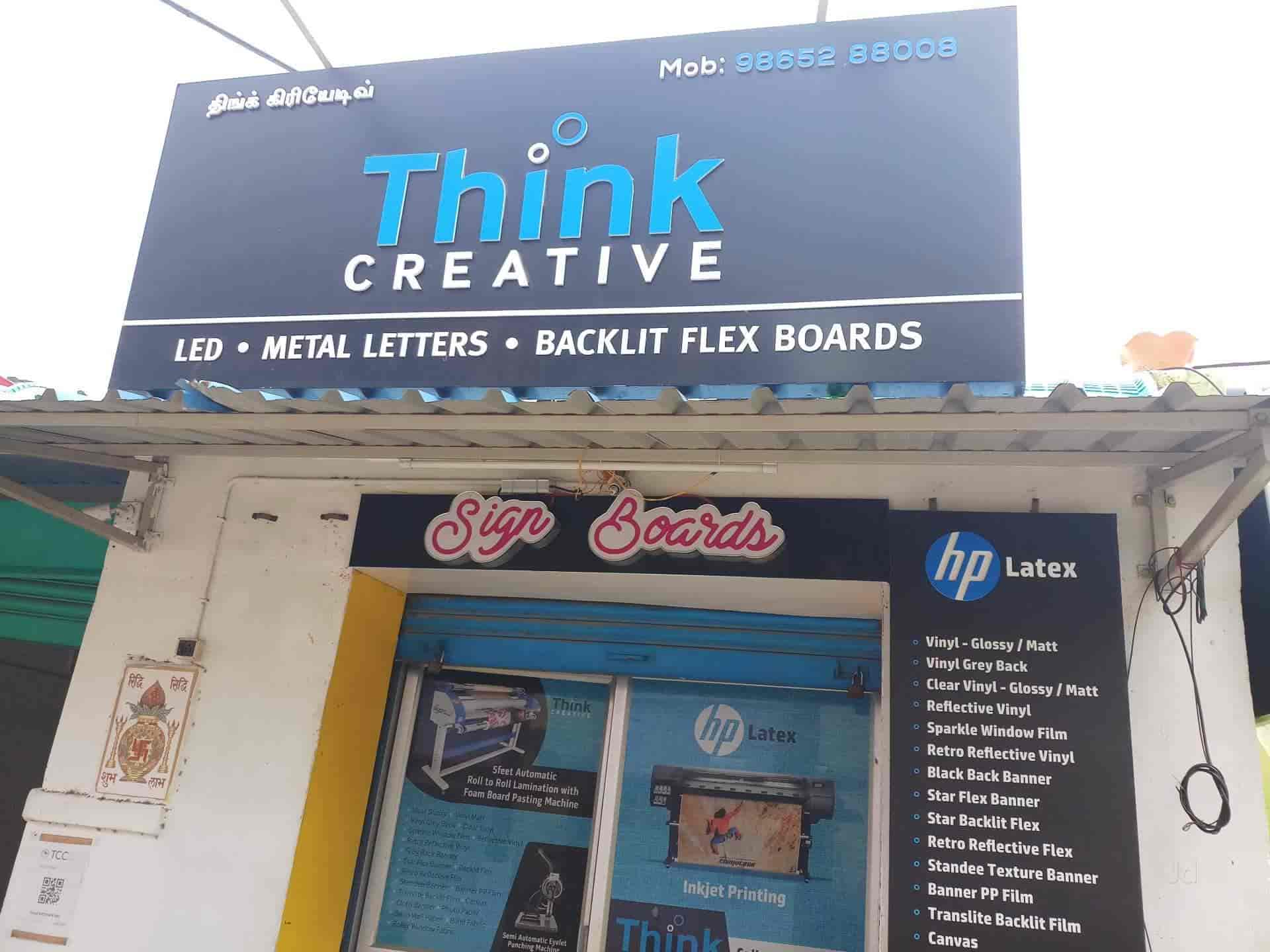 Think Creative in Woriyur,Trichy Best Vinyl Glow Sign Board Dealers