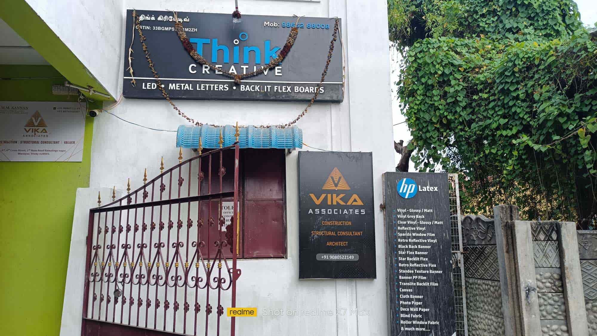 Think Creative in Woriyur,Trichy Best Vinyl Glow Sign Board Dealers