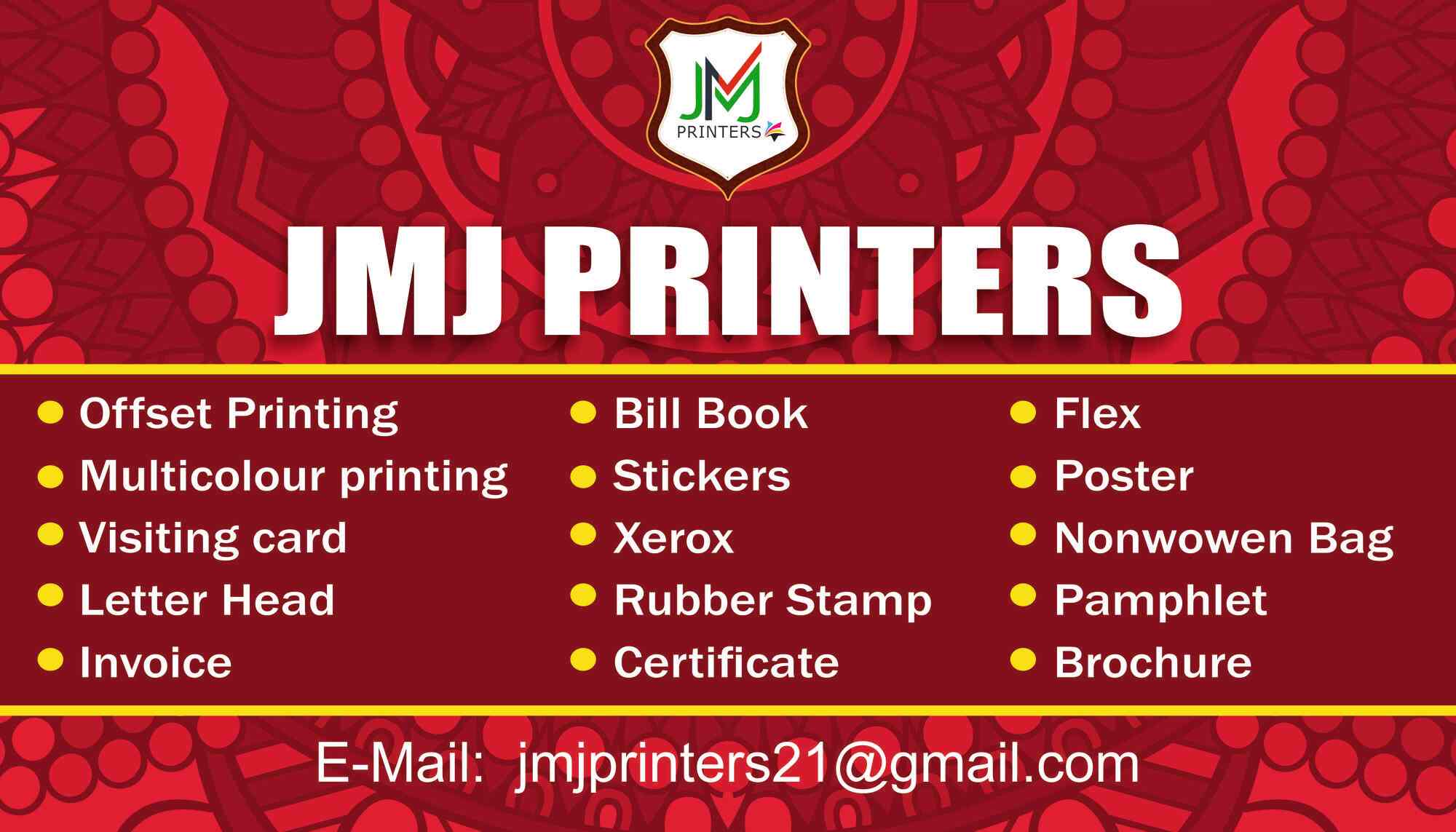 JMJ Printers in Kallukuzhi,Trichy Best Printing Services in Trichy