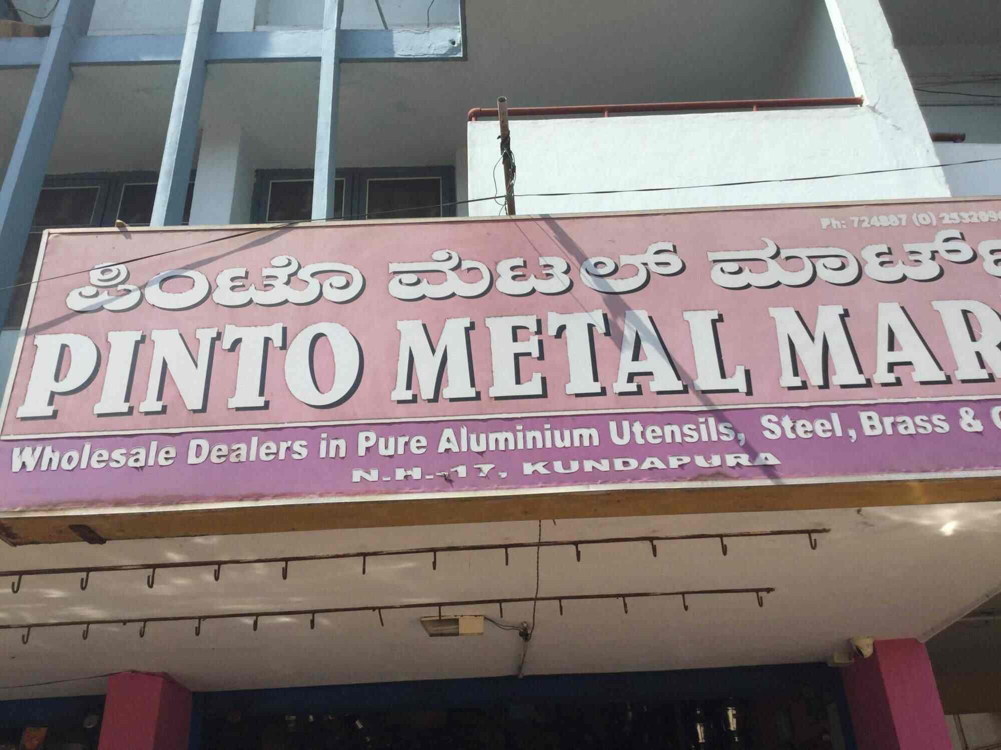 Pinto Metal Mart, Kundapura Stainless Steel Utensil Dealers in Udupi