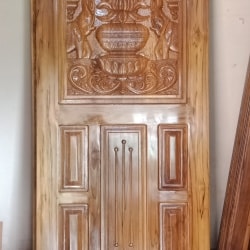 Sri Durga Wood Arts Kukkikatte Designer Wooden Door