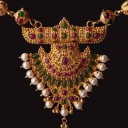 Gold necklace designs in abharan jewellers deals