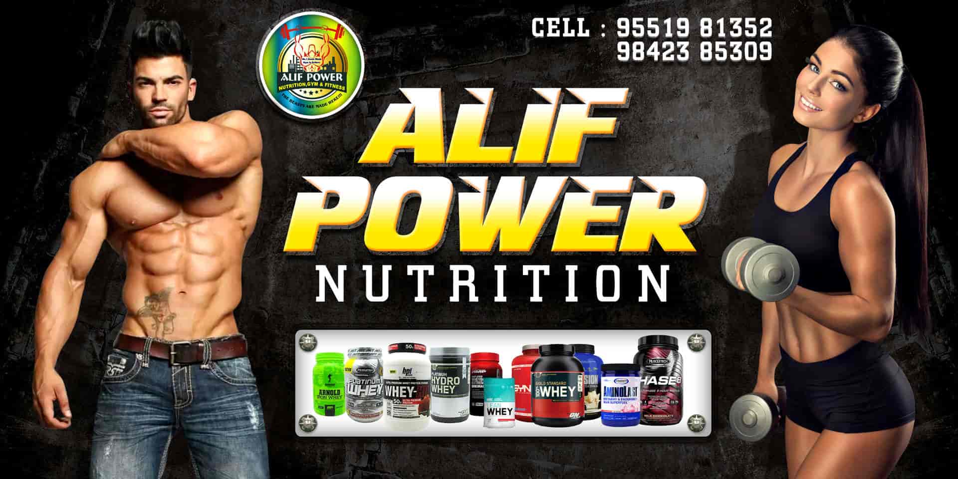 Alif Power Nutrition and Gym in Kagithapattarai,Vellore Best Gyms in