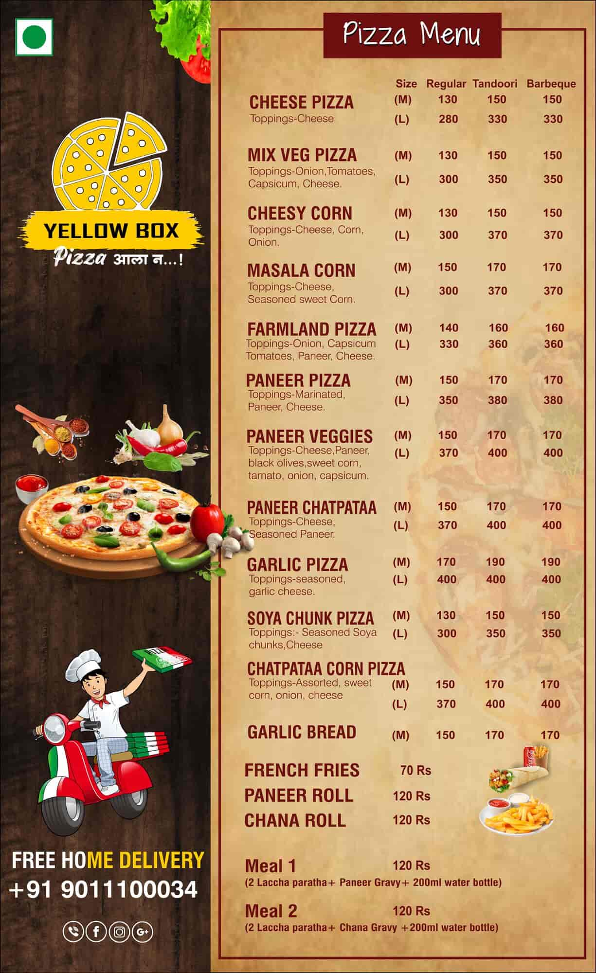 Yellow Box Pizza in Ekarjuna,Warora - Order Food Online - Best Pizza  Delivery Services near me in Warora - Justdial
