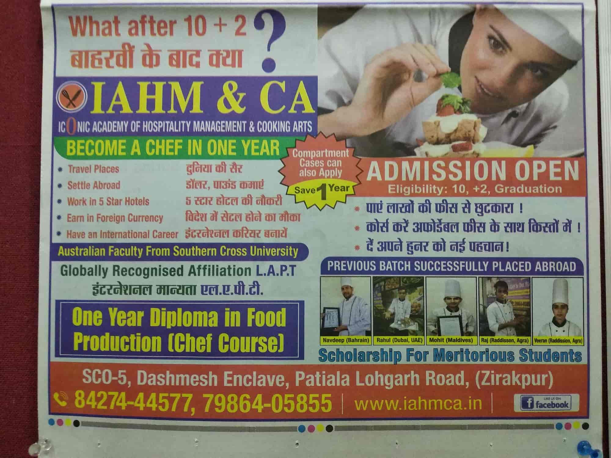 Iconic Academy Of Hospitality Management & Cooking Arts in Zirakpur Ho