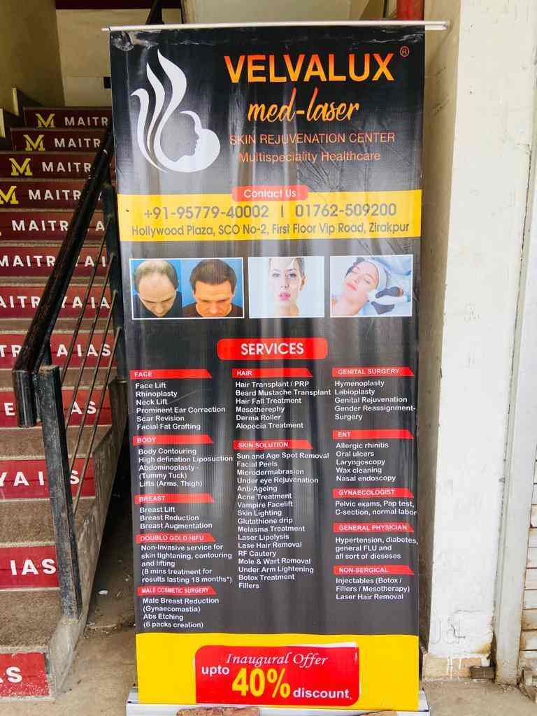 Velvalux Skin Rejuvenation Center in Vip Road,Chandigarh Book
