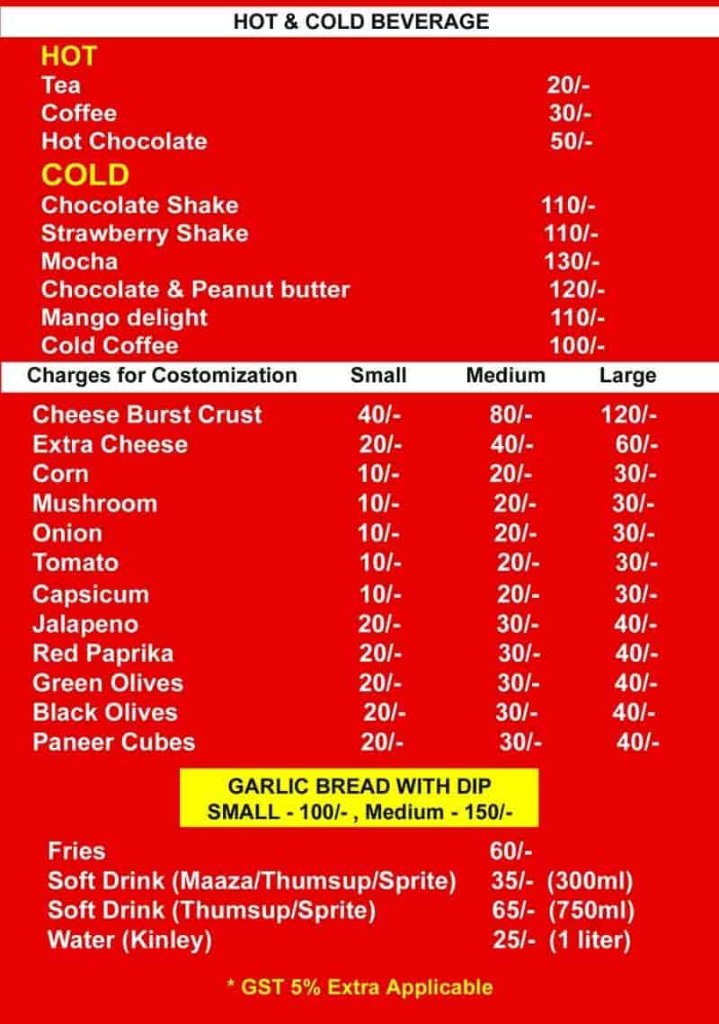 4 Guys Pizza Menu in B Deoghar, Deoghar-Jharkhand Updated 2025 - Food Menu - Justdial