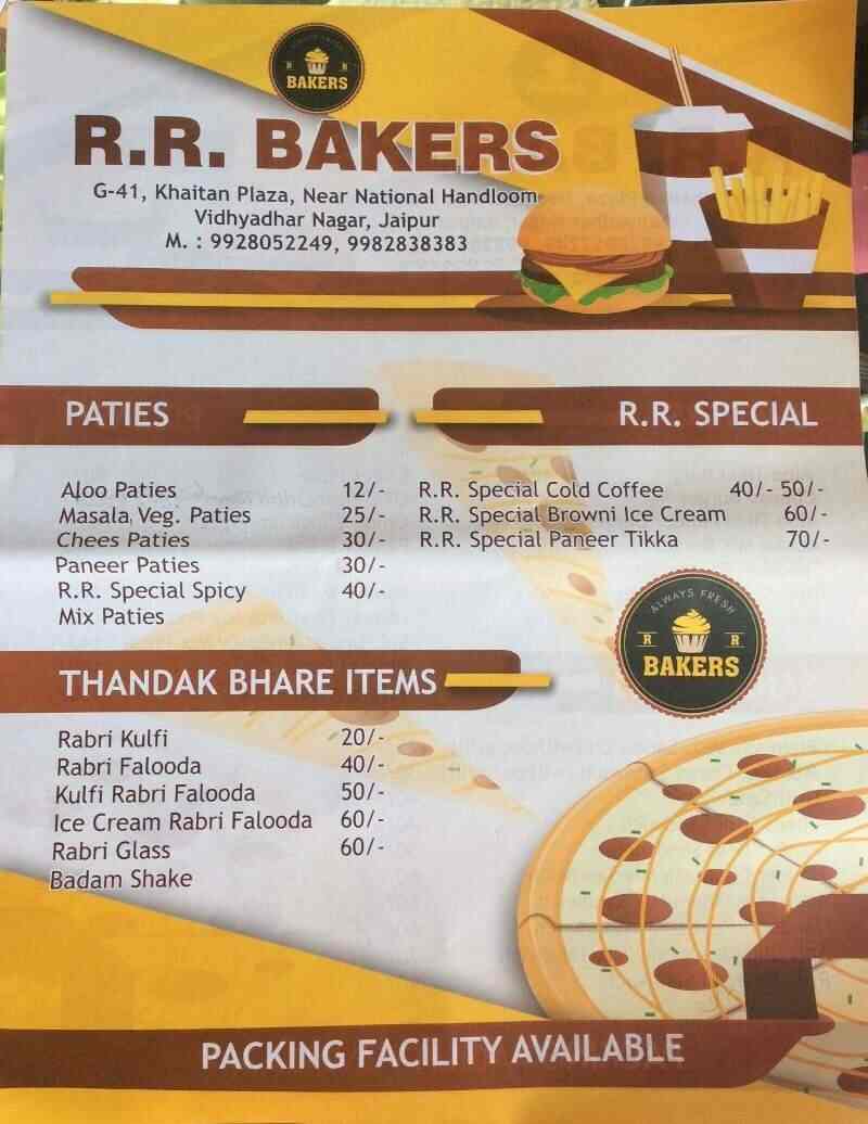 R R Bakers, Vidhyadhar Nagar, Jaipur Desserts, Fast Food Cuisine