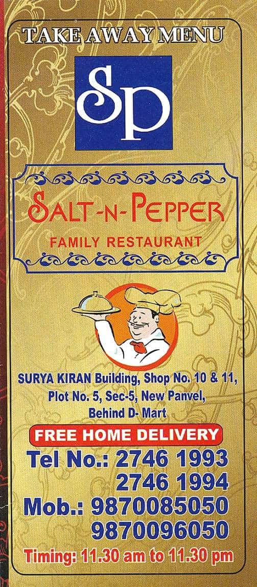 Salt N Pepper Family Restaurant, New Panvel Sector 5, Mumbai Punjabi