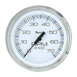 Faria Beede Instruments 33817 Chesapeake White Ss 4/" Tachometer 7 000 Rpm Gas