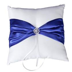 Buy Wedding Ceremony White Satin Ring Bearer Pillow Cushion Royal