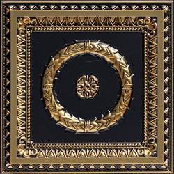 Buy Laurel Wreath Faux Tin Ceiling Tile Antique Brass 25 Pack