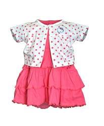 eKooBee Little Girls Giraffe Cake Dress Pant Set