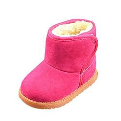 Sunfei Baby Girls Winter Soft Sole Crib Warm Button Flats Cotton Boot