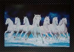 Buy Shree Handicraft Seven White Horse 7 Horses Wall Painting With