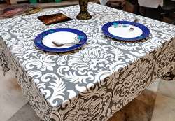 Round Thick Lace Tablecloth Natural Golden beige 59/" 150cm Premium Quality