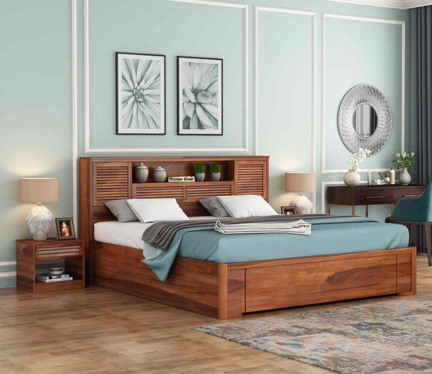 Wooden diwan palang online