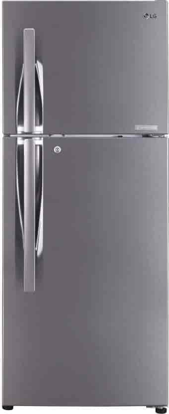LG 260 Ltr Frost Free Double Door 4 Star Refrigerator(Shiny Steel, GL-C292RPZN) (Silver)