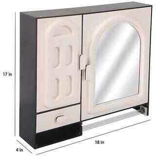 Buy Zahab Zahab Acrylic Radium Two Door Bathroom Cabinet Ivory Features Price Reviews Online In India Justdial