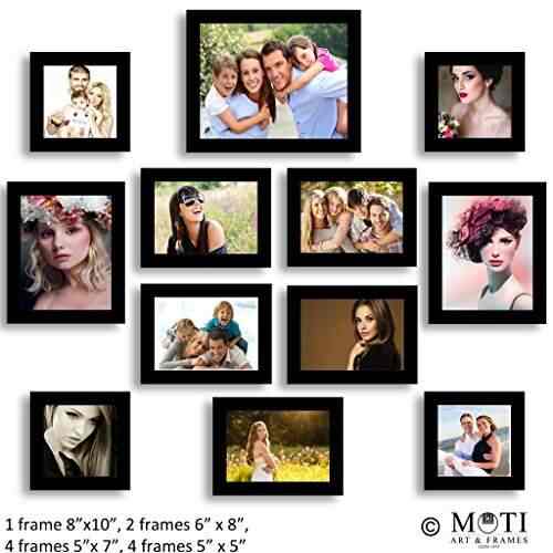 12 Pc Black Photo Frame Wall Collage 1pc 8 X 10 2pc 6 5 Pc Black Photo Frame Wall Collage