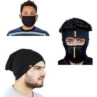 Buy Lee Topper Combo Of Winter Casual Stylish Warm Black Cap For