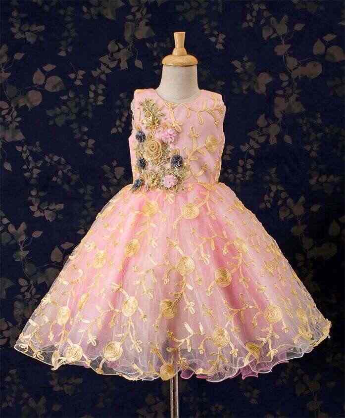 light pink long frock