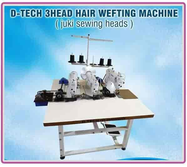 3-head human hair outlet wefting machines