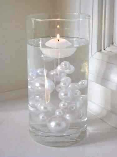 80 Jumbo Amp Assorted Sizes All White Pearls Vase Fillers Value