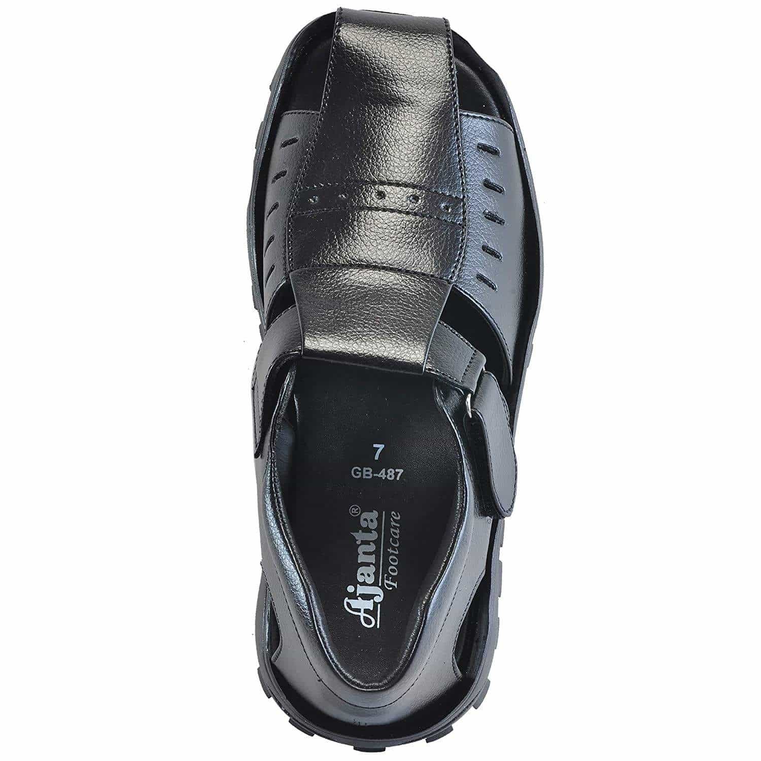 AJANTA Black Mens Sandals Price Starting From Rs 508. Find Verified