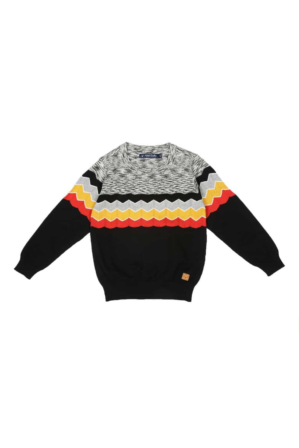 Allen Solly Boy's Sweater (Size: 2, Black, AKBSW518589)
