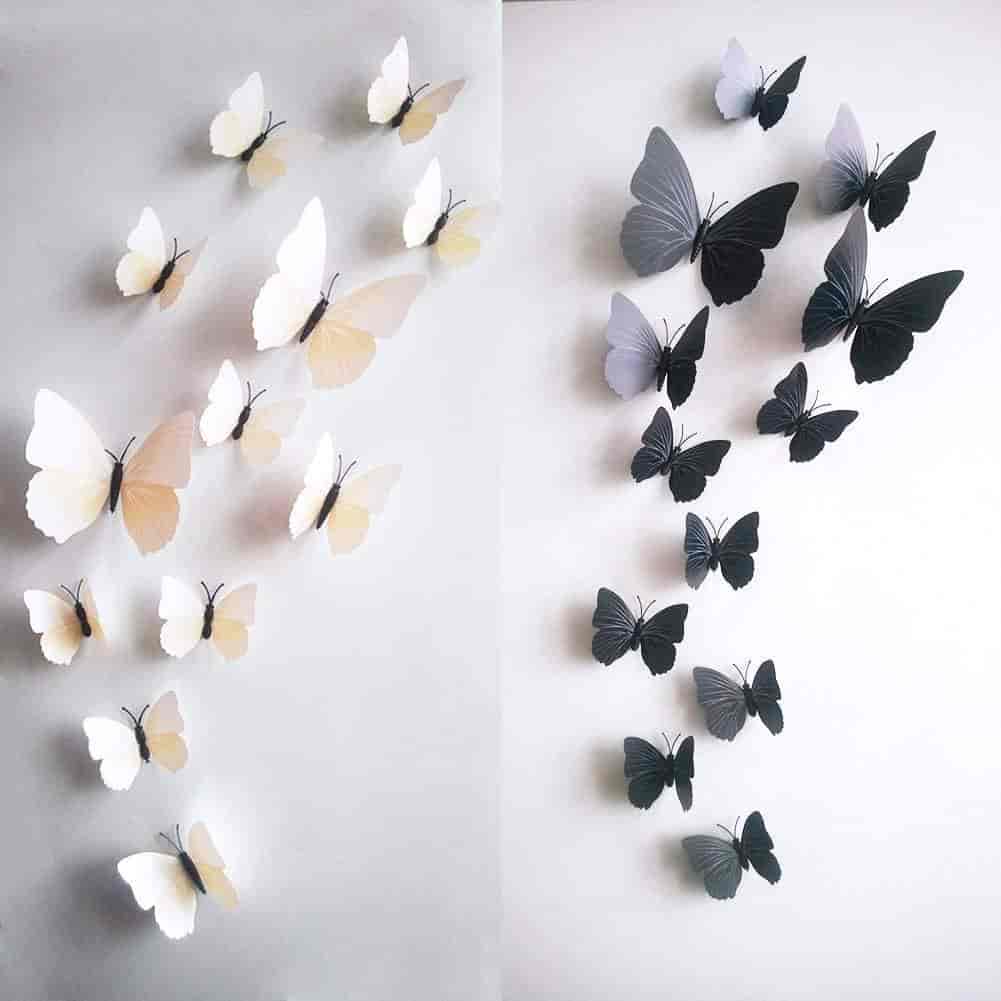 Get Wallpaper Buy Amaonm 96pcs 8 Packages 3d Butterfly Wall Stickers Murals Free