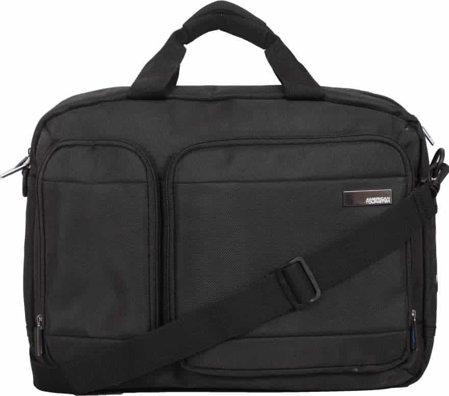 American tourister activair polyester 13 ltrs black laptop bag best sale