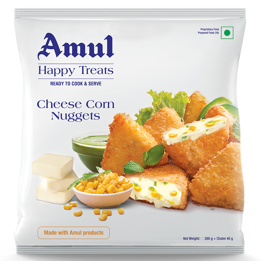 Amul Cheese Corn Nuggets Frozen Food (300 gm)