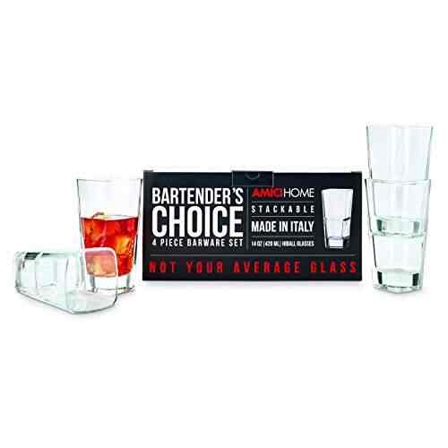 Buy Amici Bartender S Choice Palladio Quadro Hiball Glass 14 Oz Set Of 4 Features Price Reviews Online In India Justdial