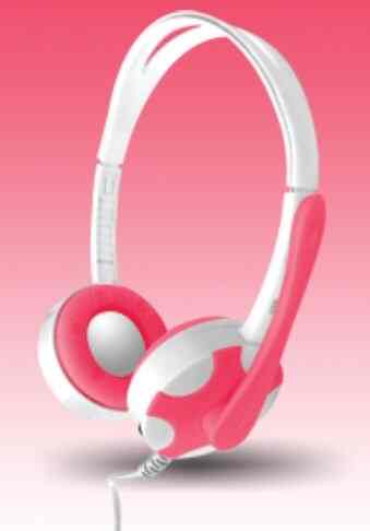 White and pink headphones outlet
