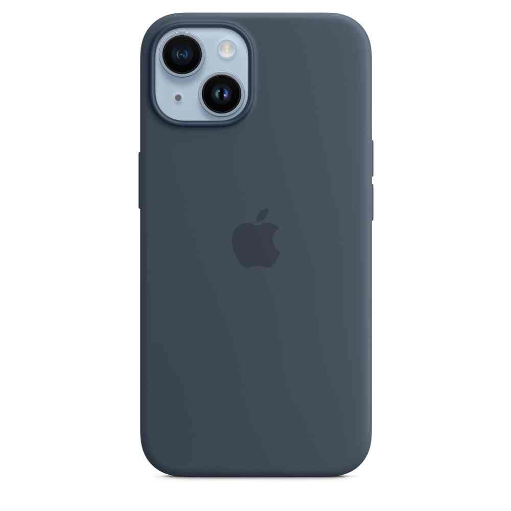 iPhone 14 Silicone Case with MagSafe (Storm Blue)