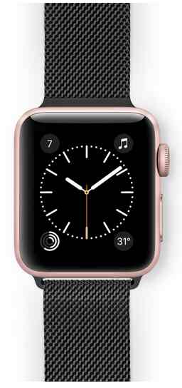 Gold apple watch with black milanese loop discount
