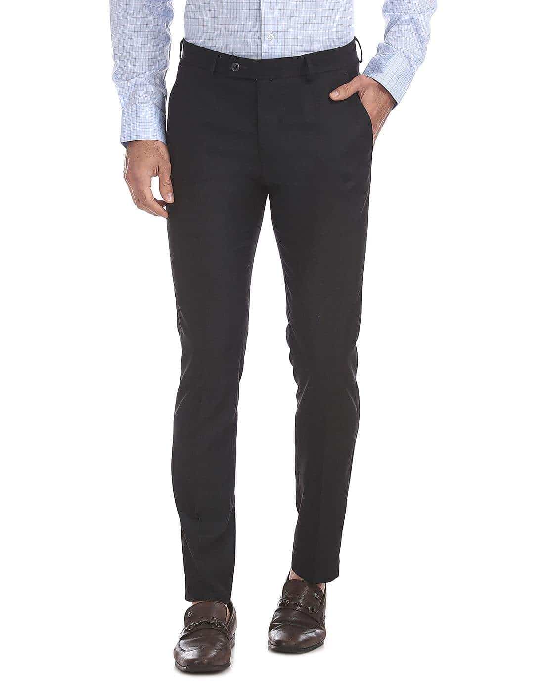 ARROW Superslim Fit Solid Trouser [Black, 40]