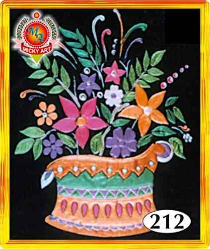 Buy Asianhobbycrafts Emboss Painting Kit Size 16x22 Velvet