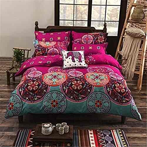 Auvoau Boho Bedding Set Lightweight Polyester Microfiber Duvet Cover Print Fl Design Bohemian Style SetÃ à ¼à Œtwin Full Queen King Size Twin 1 By Features Reviews In India - Boho Bedding Queen Auvoau Boho Bedding Set Lightweight Polyester Microfiber Duvet Cover Print Fl Design Bohemian Style SetÃ à ¼à Œtwin Full Queen King Size Twin 1 By Features Reviews In India - Boho Bedding Queen