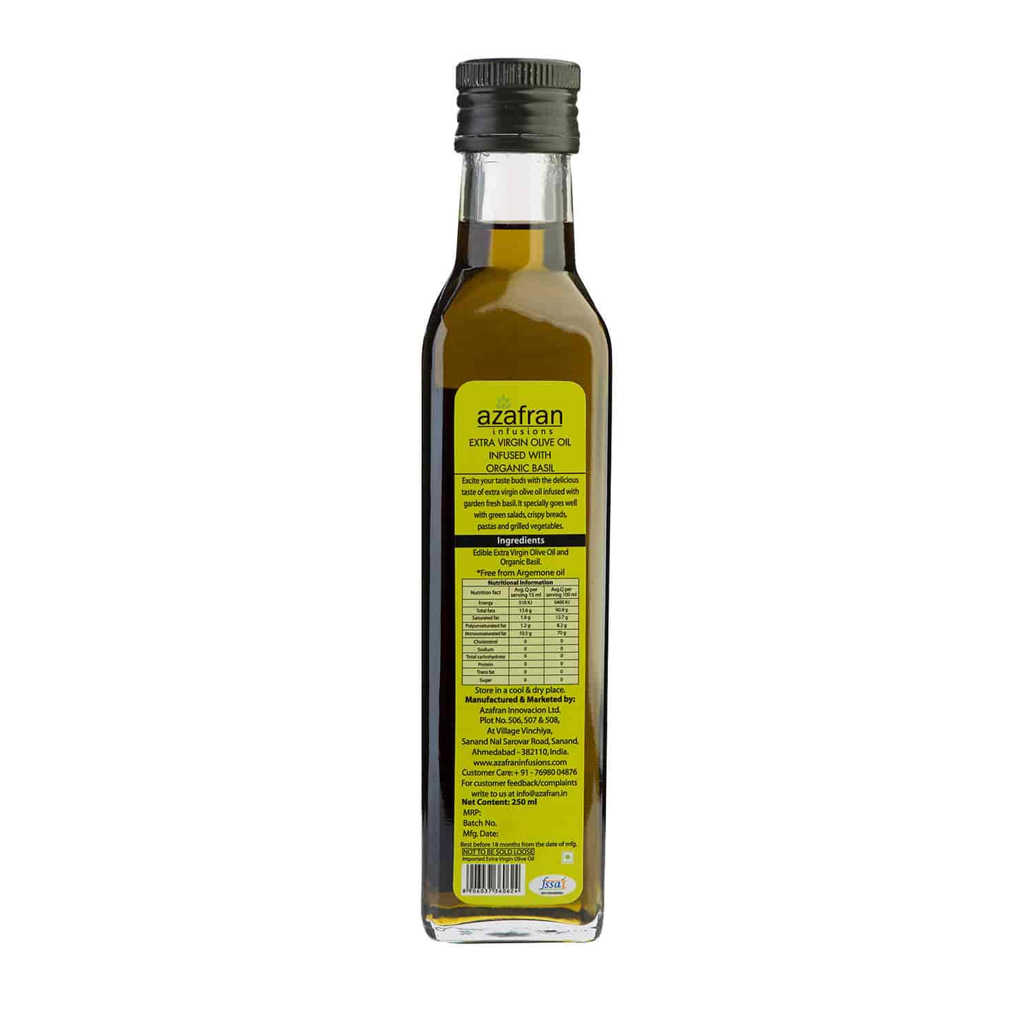 Azafran Basil Infused Extra Virgin Olive Oil
