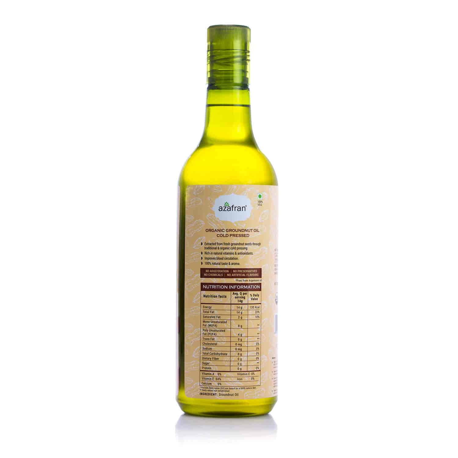 Azafran Organic Groundnut Oil Cold Pressed