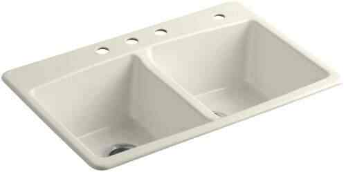 Buy Kohler K 5846 4 47 Brookfield Top Mount Double Equal Bowl