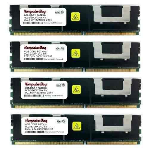 Certified Memory for Intel Server SR1500AL SR1500ALSAS SR2500AL DDR2 667MHz PC2-5300 Fully Buffered KOMPUTERBAY 16GB 8X2GB